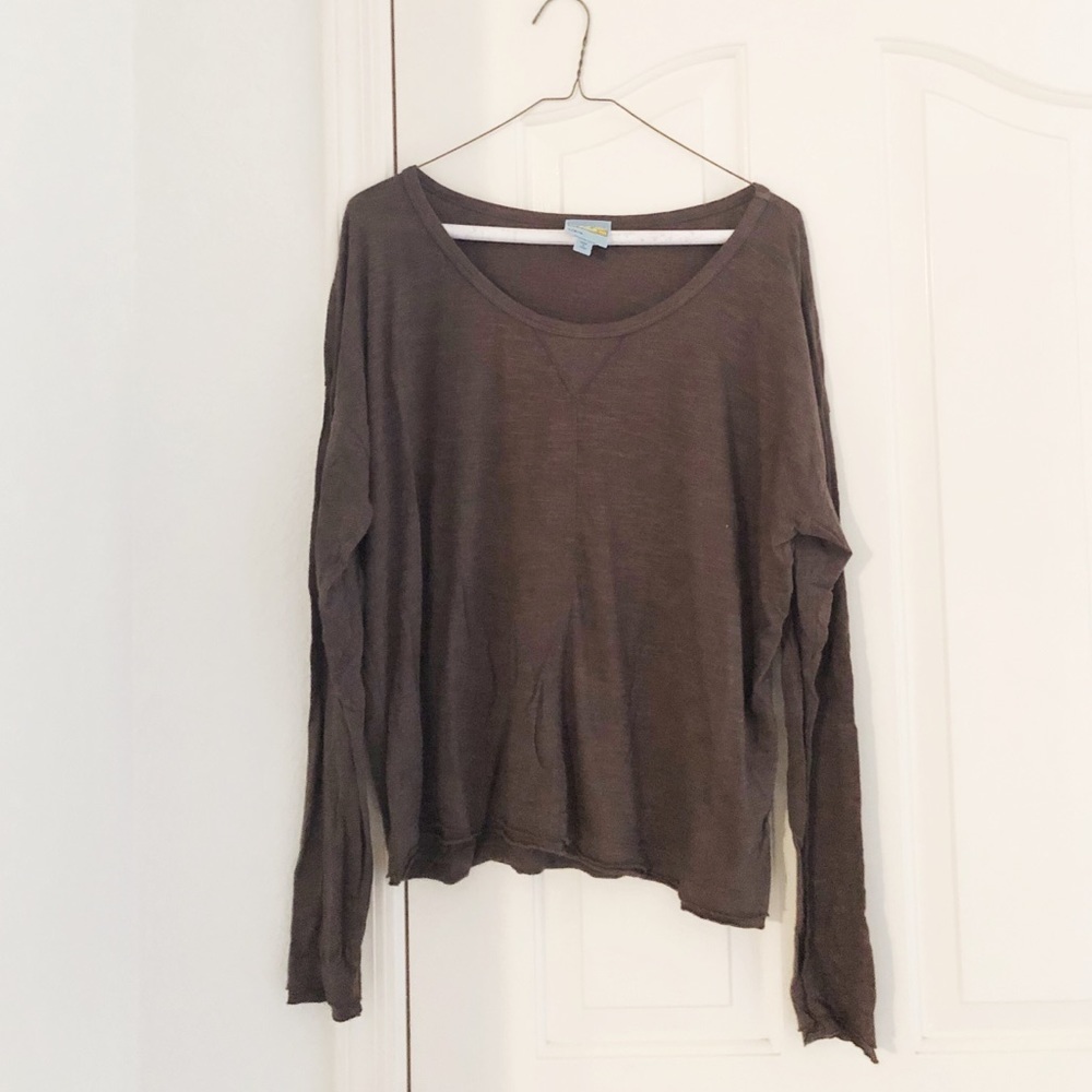 C&C California Dark Brown Long Sleeve T-Shirt